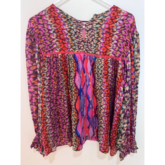 Blank London Womens Petite Medium Multicolor Boho Blouse - Anthropologie - Picture 4 of 8